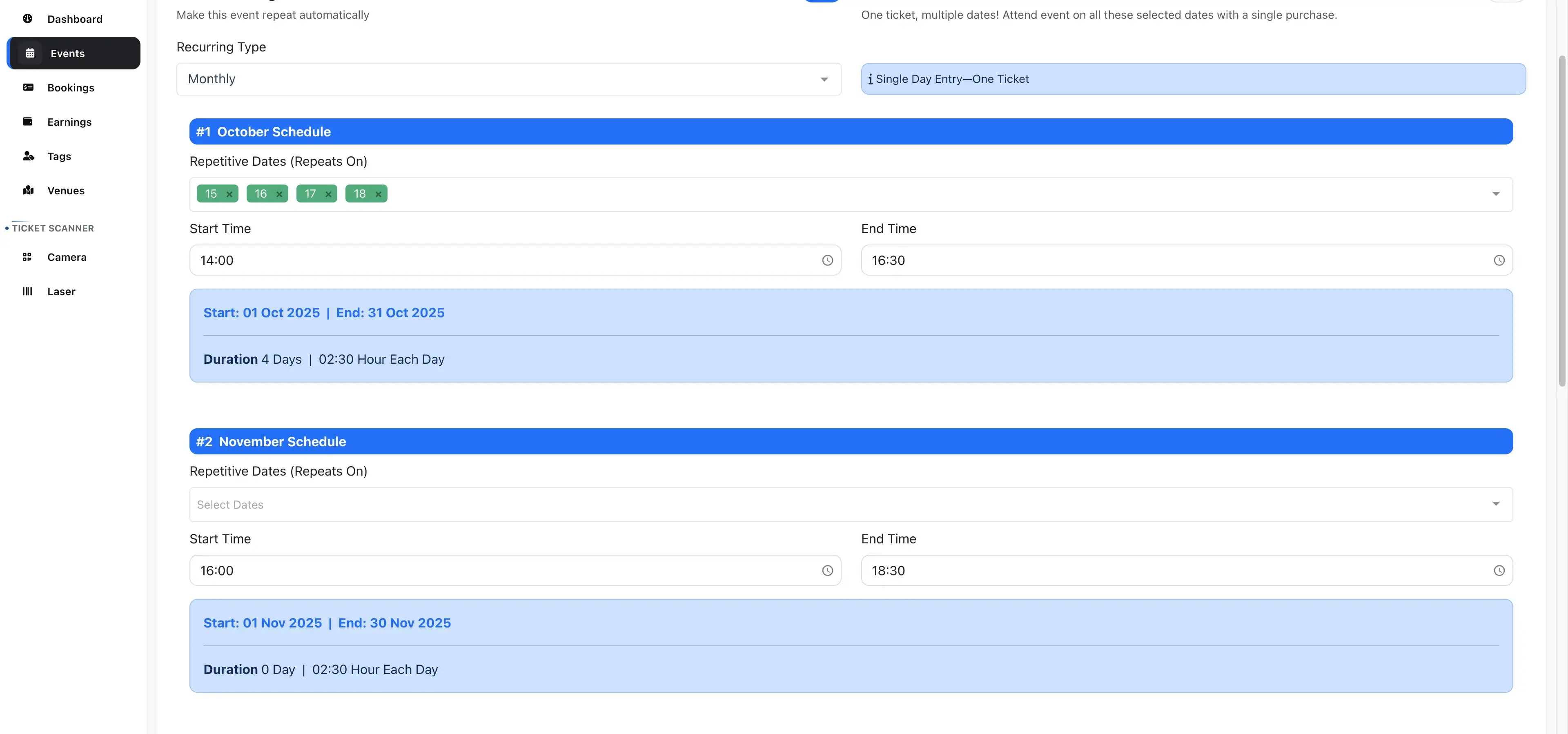Skip Repetitive Schedules