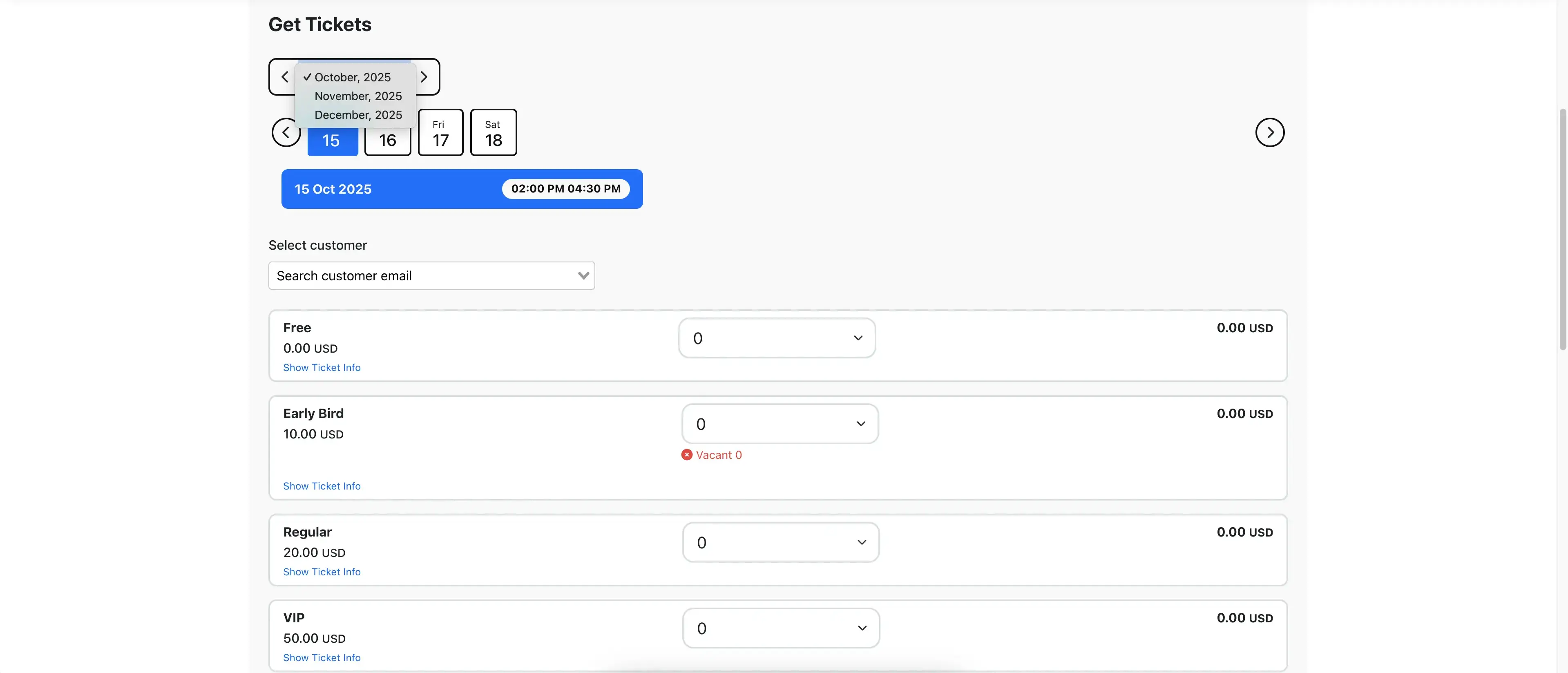 Daily Repetitive Schedules View