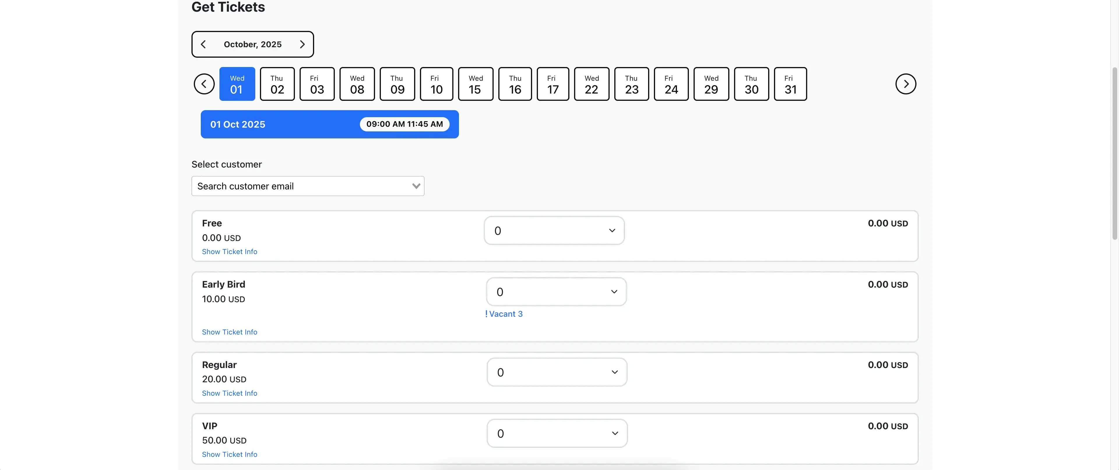 Weekly Repetitive Schedules View